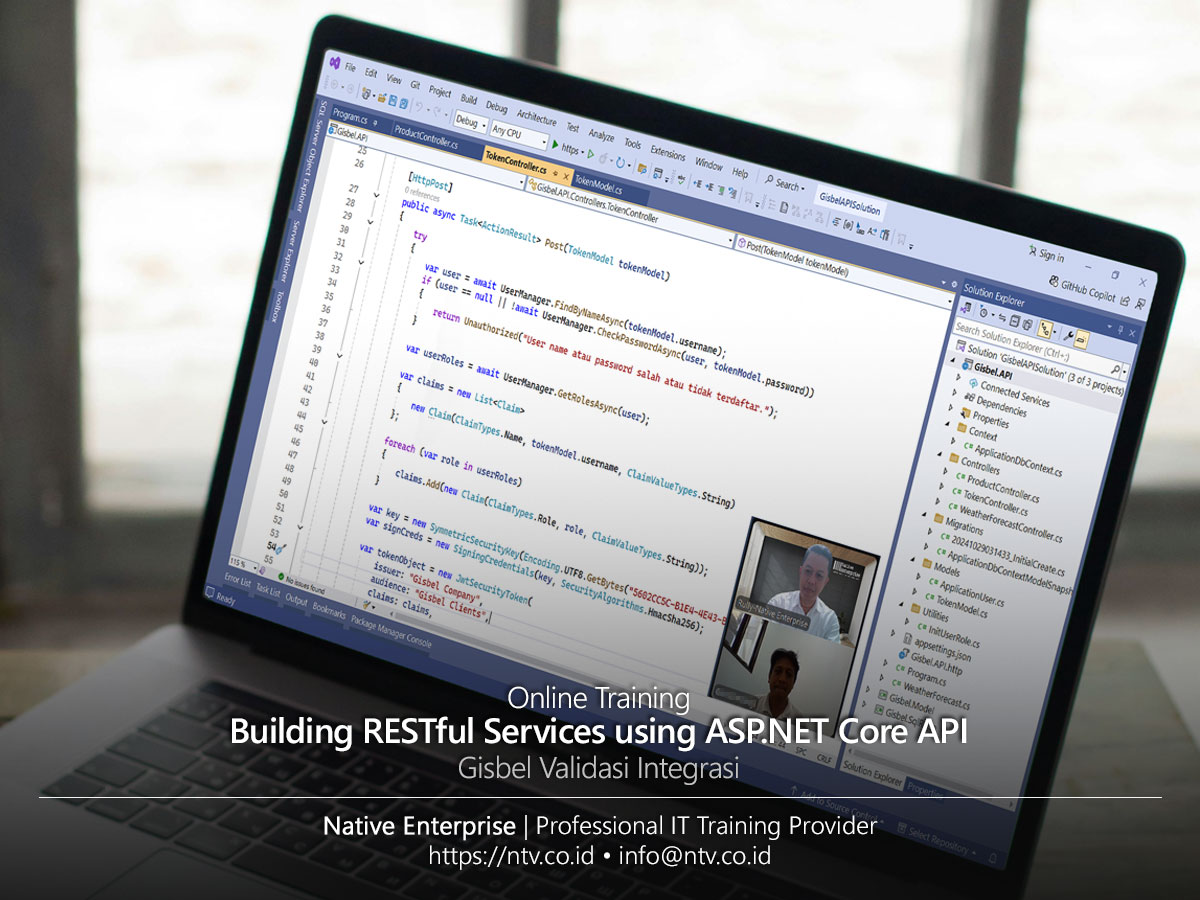 Building RESTful Services using ASP.NET Core API Online Training bersama Gisbel Validasi Integrasi