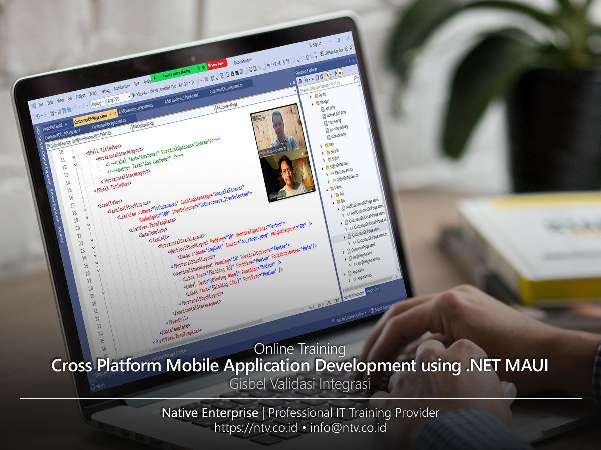 Cross Platform Mobile Application Development using .NET MAUI Online Training bersama Gisbel Validasi Integrasi