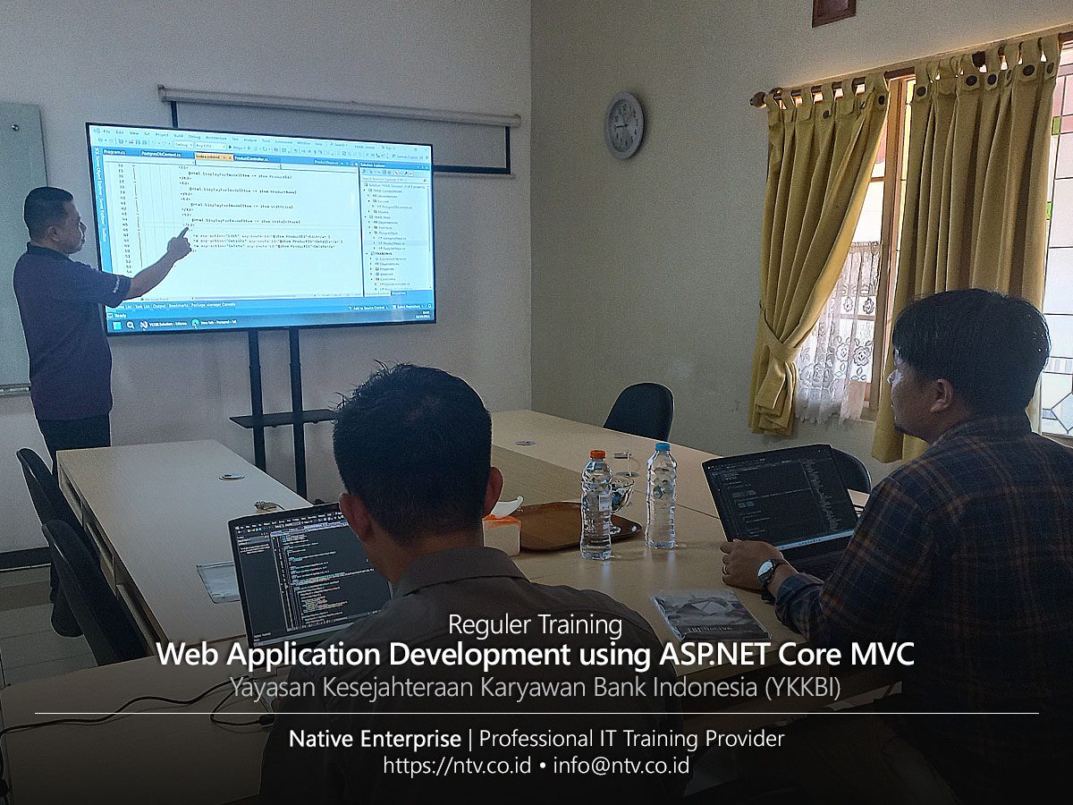 Web Application Development using ASP.NET Core MVC Training bersama Yayasan Kesejahteraan Karyawan Bank Indonesia (YKKBI)